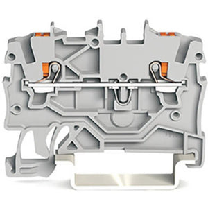 B-Ware Wago Durchgangsklemme Reihenklemme 3,5mm Push In Klemme 2200 1201 Grau 100 Stück