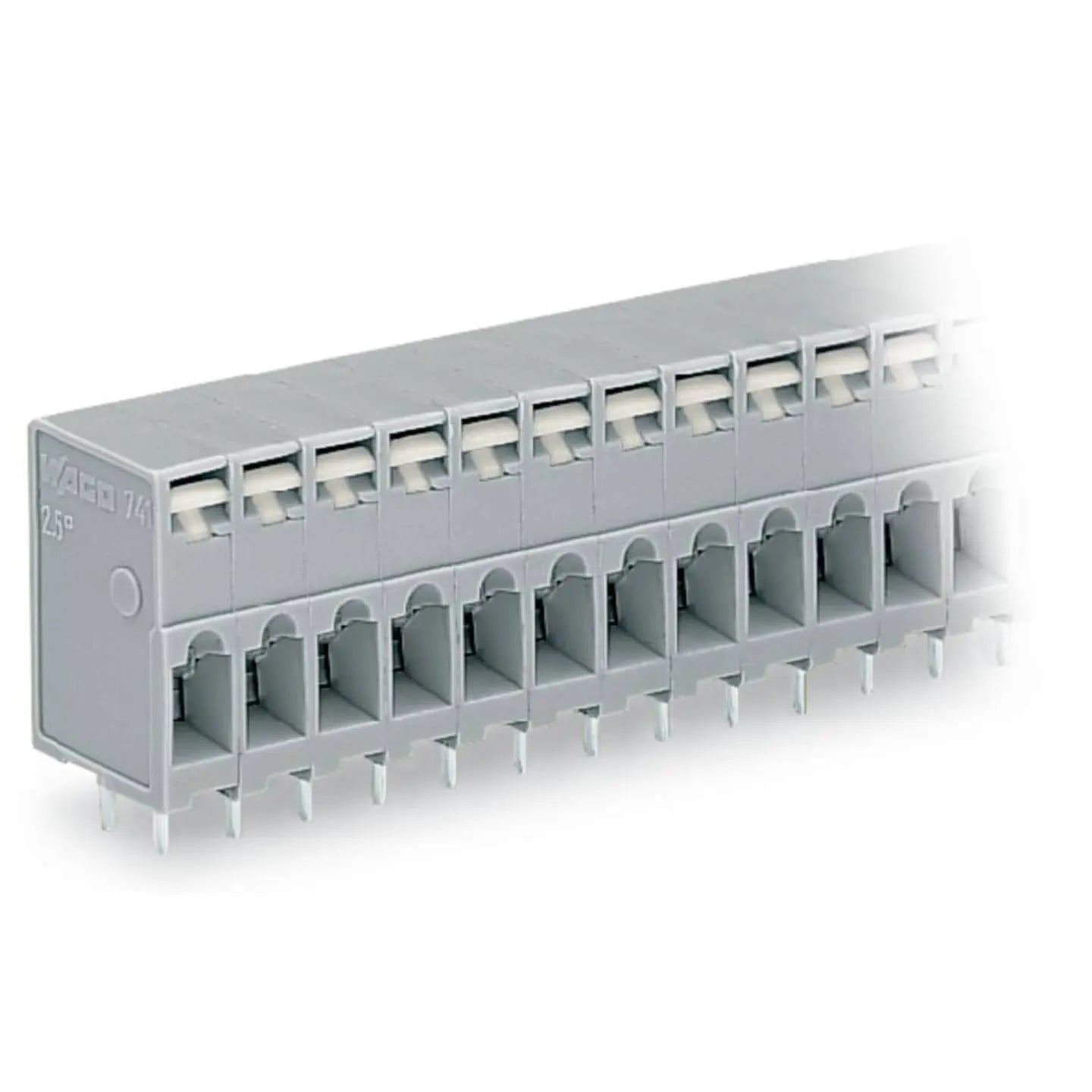 B-Ware Wago Federkraftklemmblock Leiterplattenklemme Grau 7 Pol 2.50 Mm² 120 Stück - 4044918679633