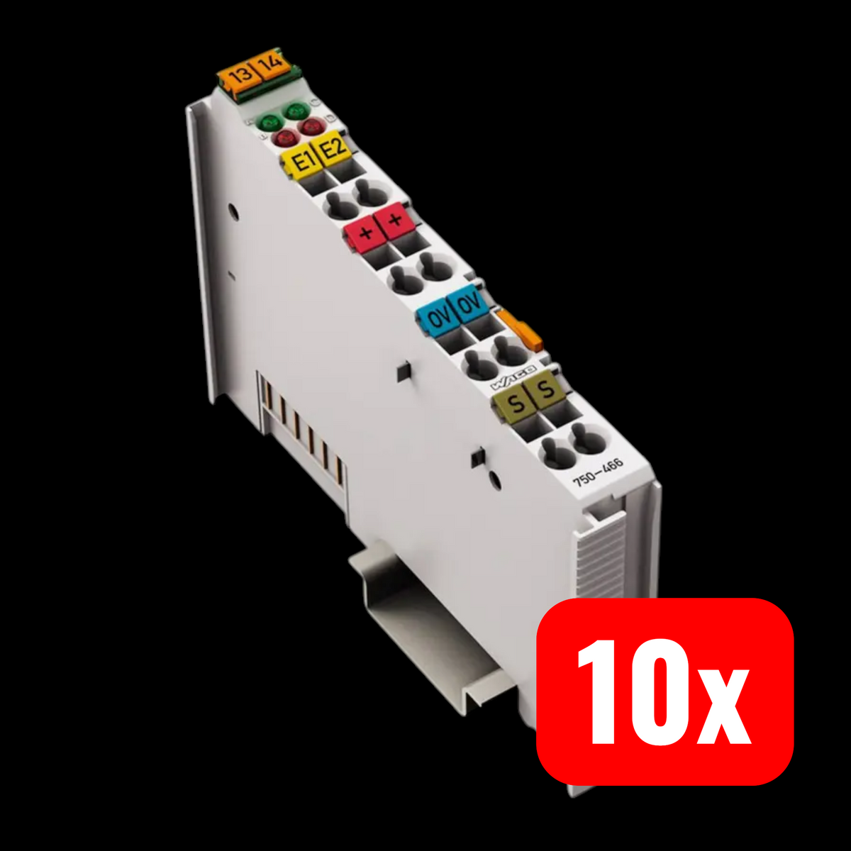 WAGO SPS Analogeingangsmodul Eingangskarte 750-466 Hutschiene DC 24 V 10 STÜCK - 4045454392949