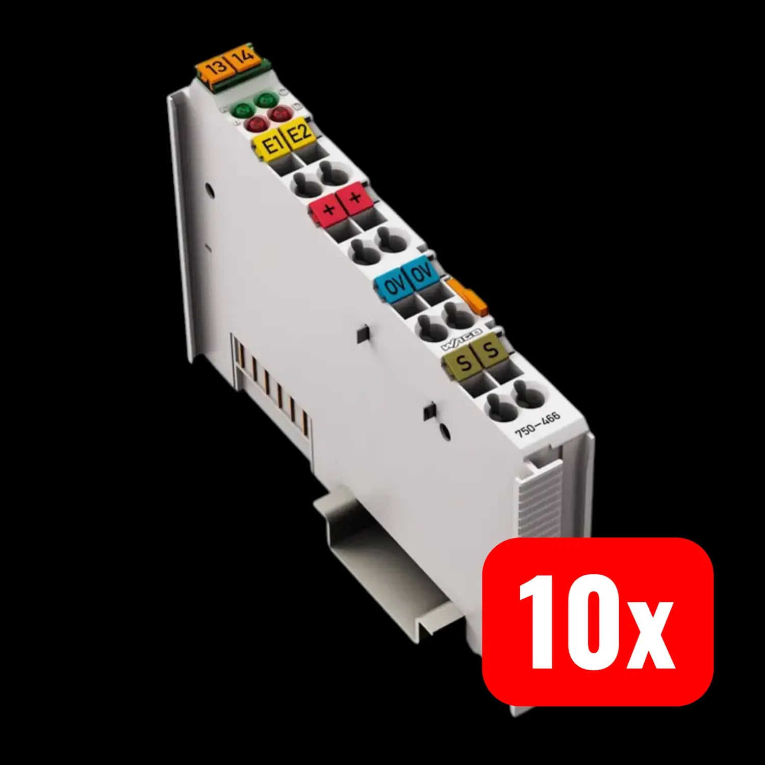 B-Ware Wago Sps Analogeingangsmodul Eingangskarte 750 466 Hutschiene Dc 24 V 10 Stück - 4045454392949