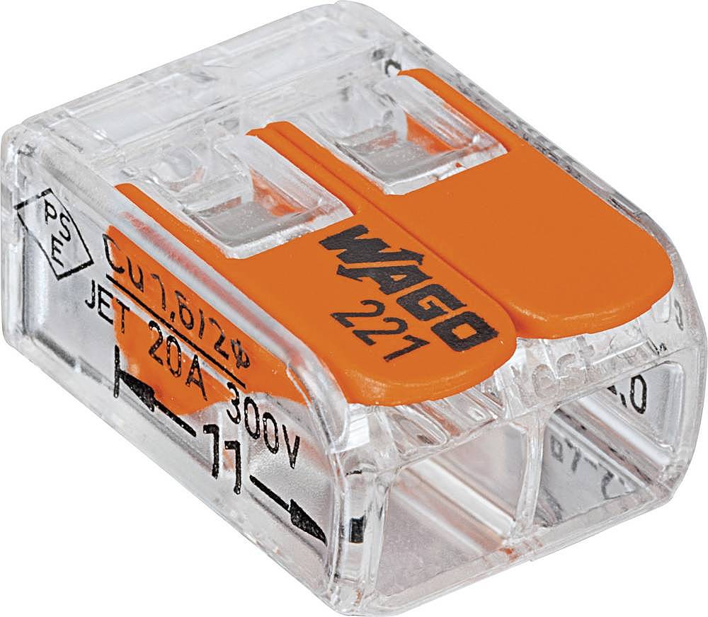 Wago 221 412 Verbindungsklemme 100 St. Flexibel 0.14 4mm² Starr 0.2 4mm² Orange B-Ware - 4050821808435