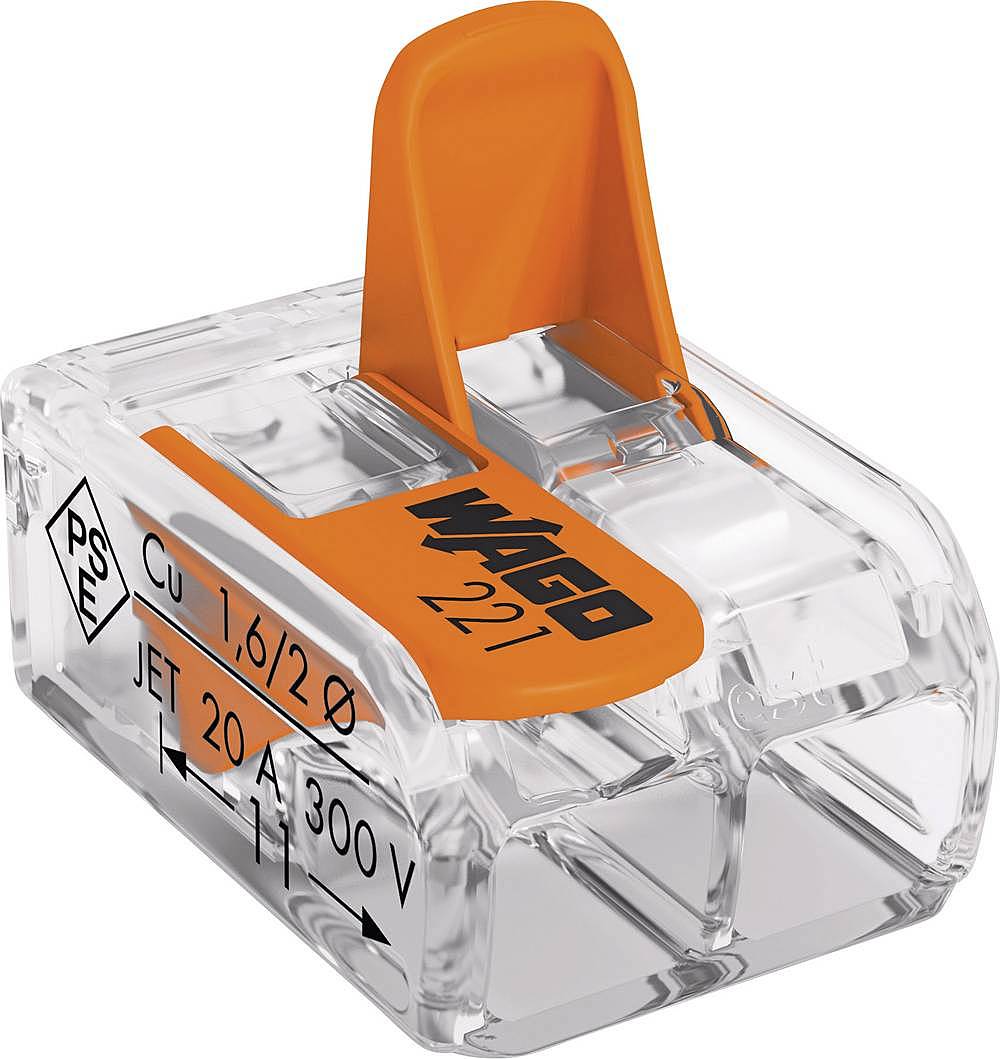 Wago 221 412 Verbindungsklemme 100 St. Flexibel 0.14 4mm² Starr 0.2 4mm² Orange B-Ware - 4050821808435
