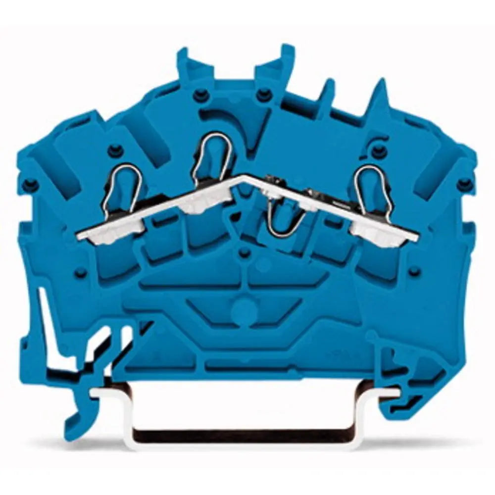 B-Ware Wago Durchgangsklemme Reihenklemme Zugfederklemme Blau Topjob 5,2mm 100 Stück - 4044918964944
