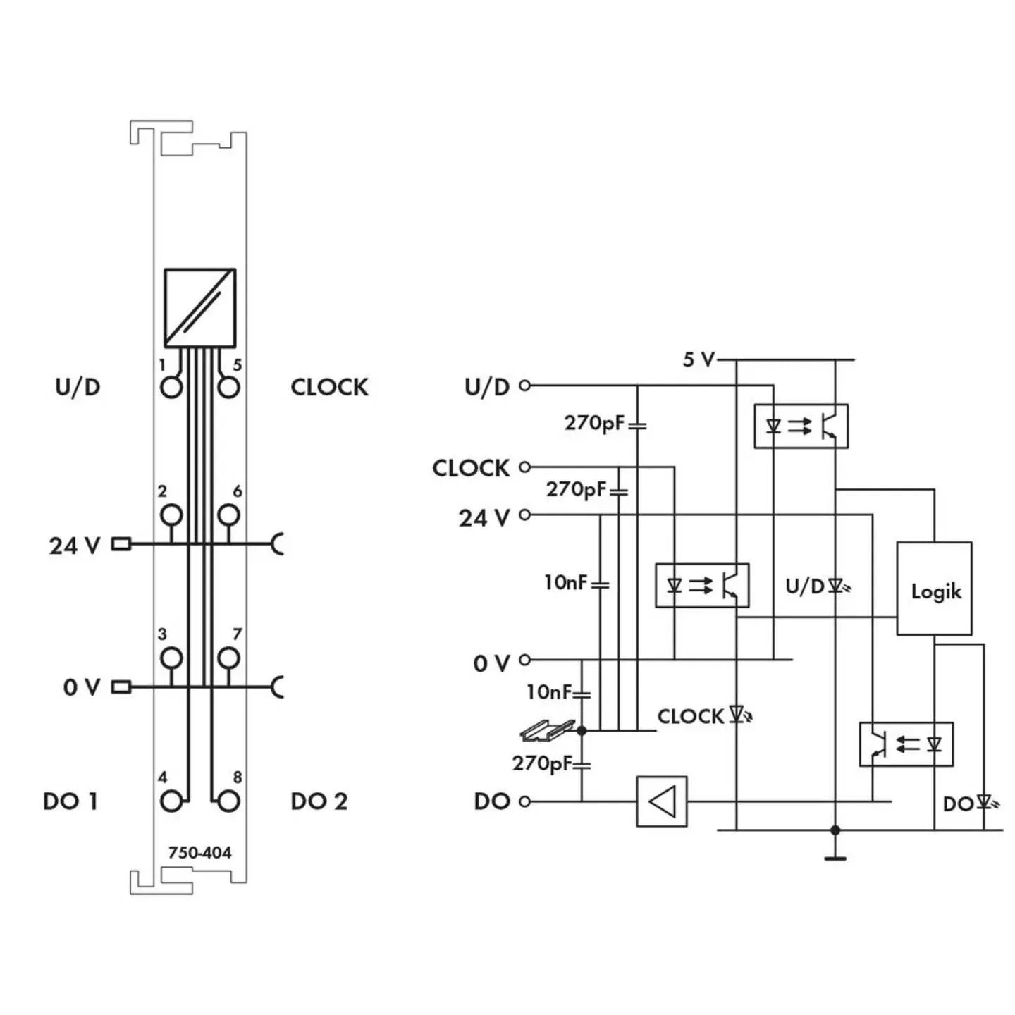 B-Ware Wago Zähler Sps Vorwärtszähler Rückwärtszähler Lichtgrau 750404 Modul 24 V Dc - 4045454429737