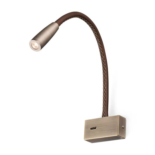 Faro Barcelona Wand Leseleuchte Lead Lederdetails Wandleuchte Wandleuchte Led B-Ware - 8421776168923
