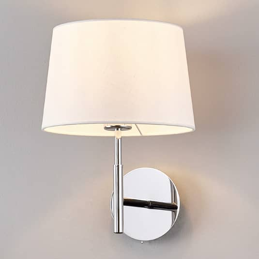 B-Ware Lucande Wandleuchte Lampe Leuchte Wandleuchte Ip20 Dorothea Mit Weißem Stoffschi - 4251096513127