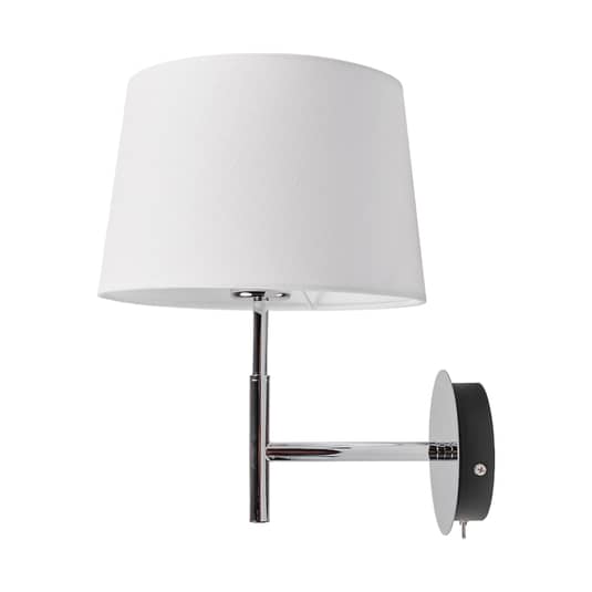 Lucande Wandleuchte Lampe Leuchte Wandleuchte IP20 Dorothea mit weißem Stoffschi - 4251096513127