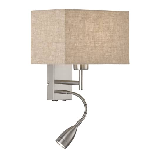 Fischer & Honsel Wandleuchte Dream Wandlampe Leselampe Lampe Leinen Sand Nickel B-Ware - 4003694303200