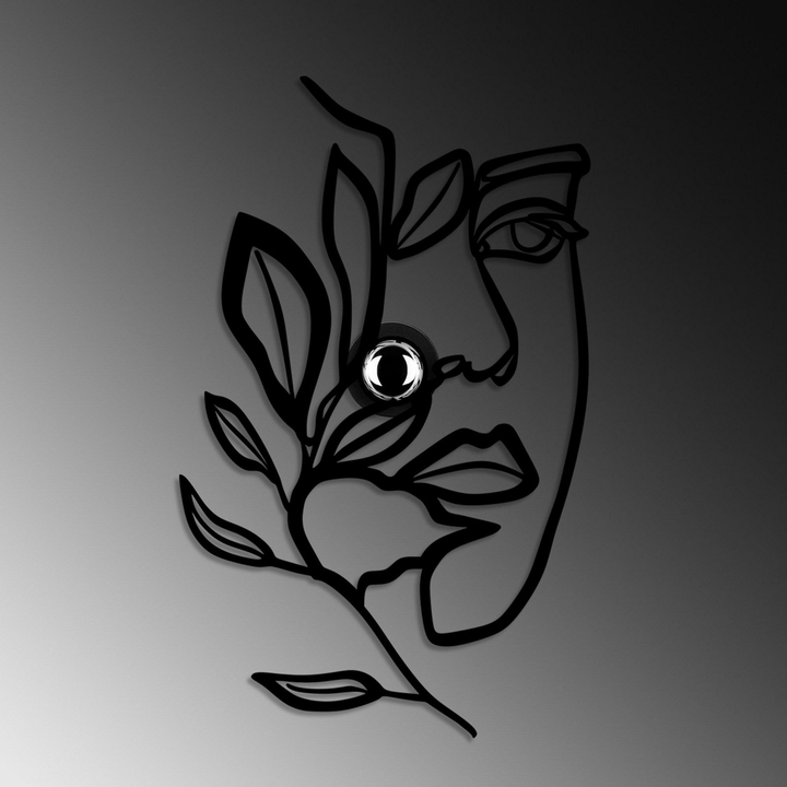 Flower Faced Wandlampe Leuchte Wandbeleuchtung Schwarz Metall 54 X 34 Cm Lampe B-Ware