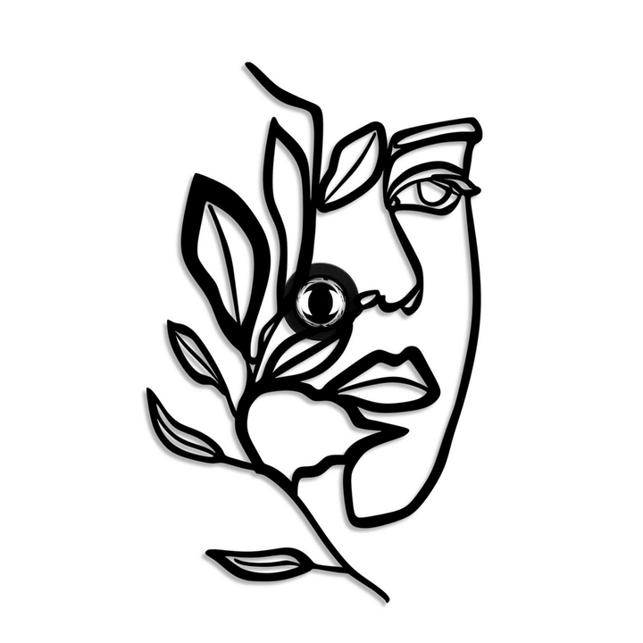 Flower Faced Wandlampe Leuchte Wandbeleuchtung Schwarz Metall 54 X 34 Cm Lampe B-Ware