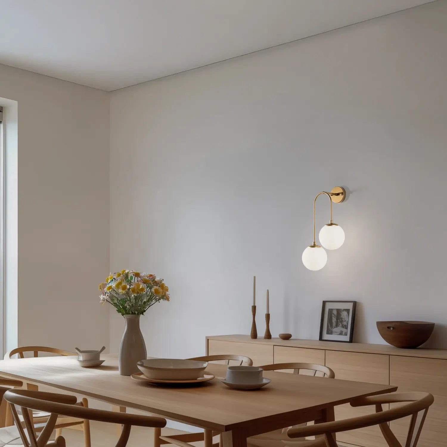 B-Ware Jewel Wandlampe Wandleuchte Opalglas Gold Weiß Glas Metall Wohnraum Beleuchtung  - 8683342264662
