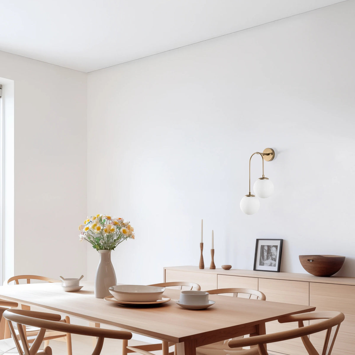Jewel Wandlampe Wandleuchte Opalglas gold weiß Glas Metall Wohnraum Beleuchtung - 8683342264662