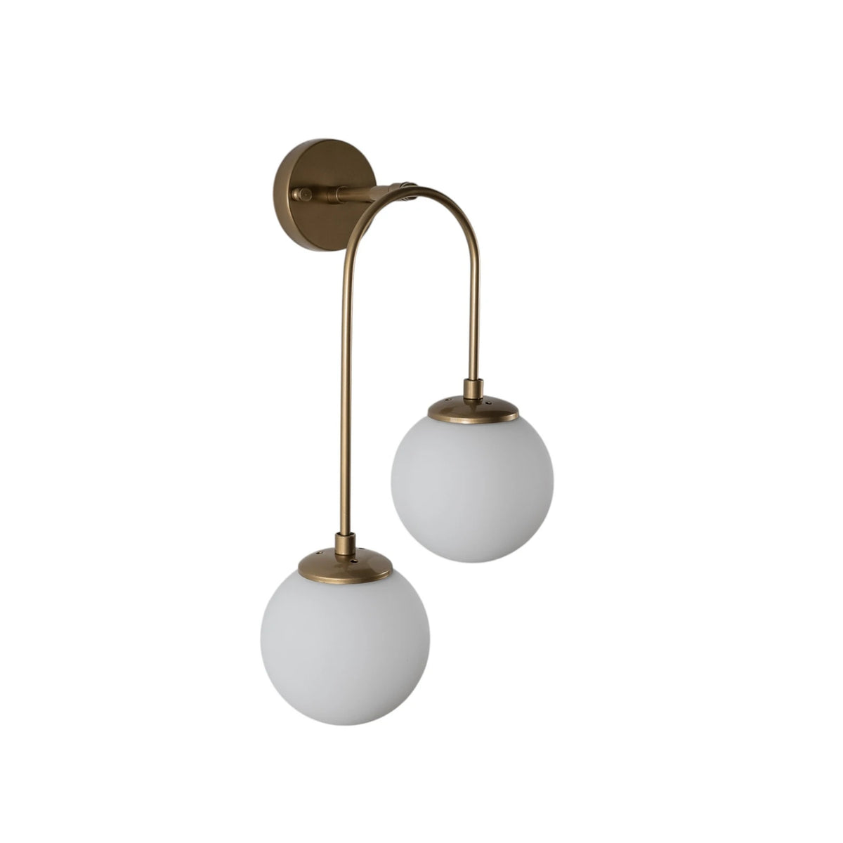 Jewel Wandlampe Wandleuchte Opalglas gold weiß Glas Metall Wohnraum Beleuchtung - 8683342264662