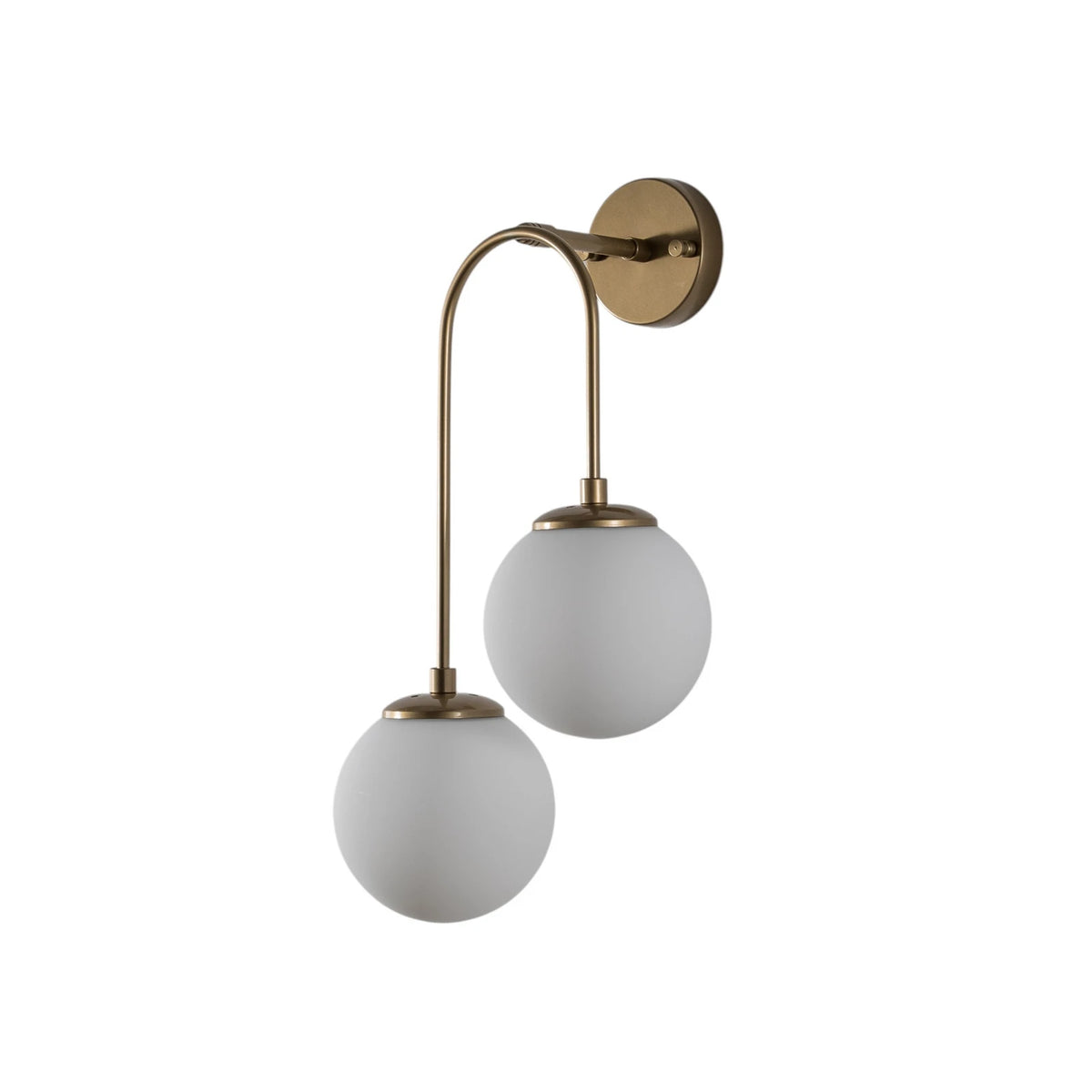 Jewel Wandlampe Wandleuchte Opalglas gold weiß Glas Metall Wohnraum Beleuchtung - 8683342264662