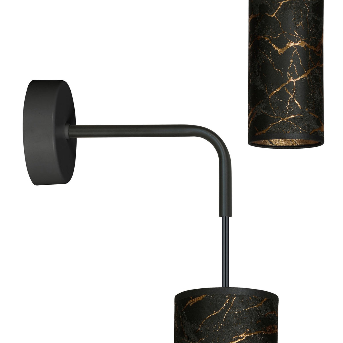 EMIBIG LIGHTING Joni Wandlampe Leuchte schwarz-marmoriert Textil Beleuchtung - 5901738920606