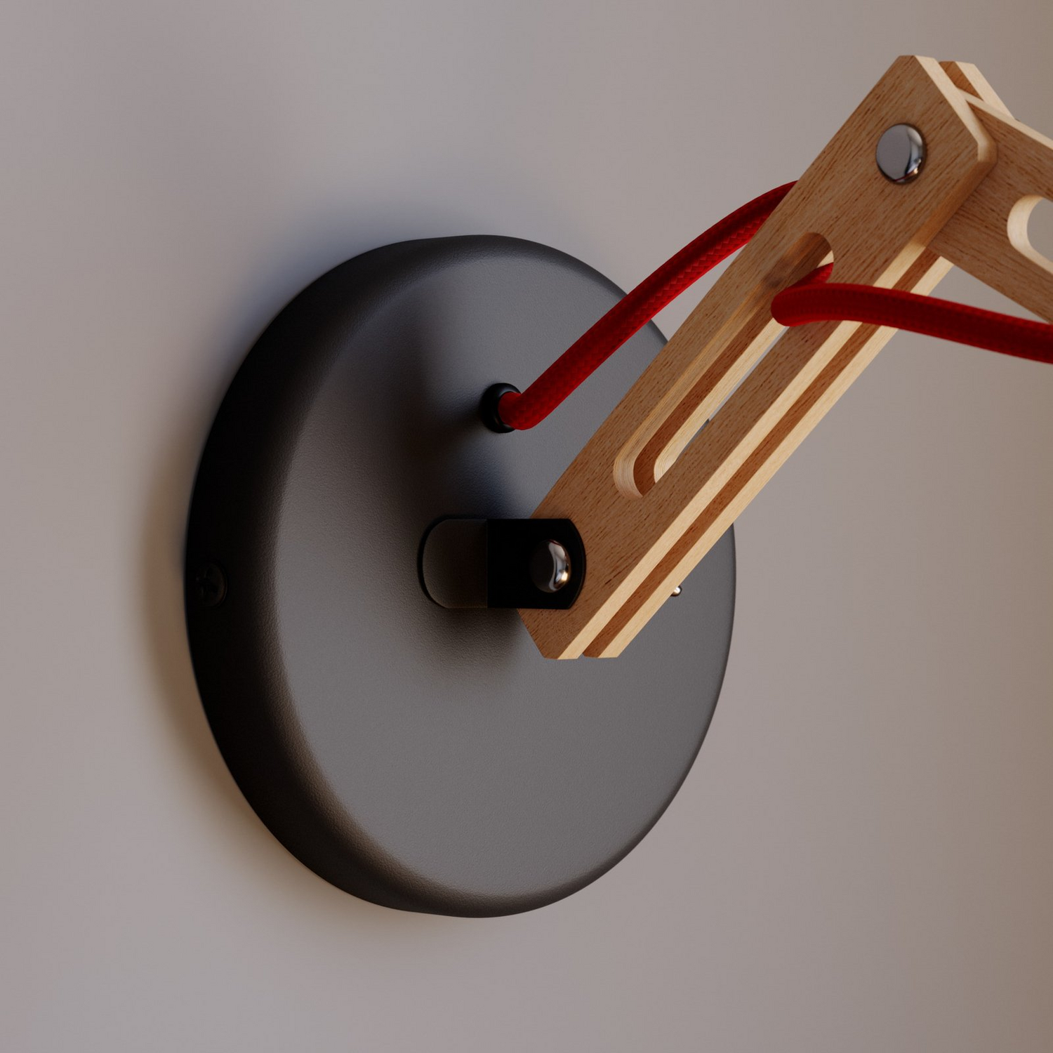 Euluna Wandleuchte Skansen Wandleuchte Leselampe Lampe Leuchte E27 Holzarm Schwa B-Ware - 5907687434577