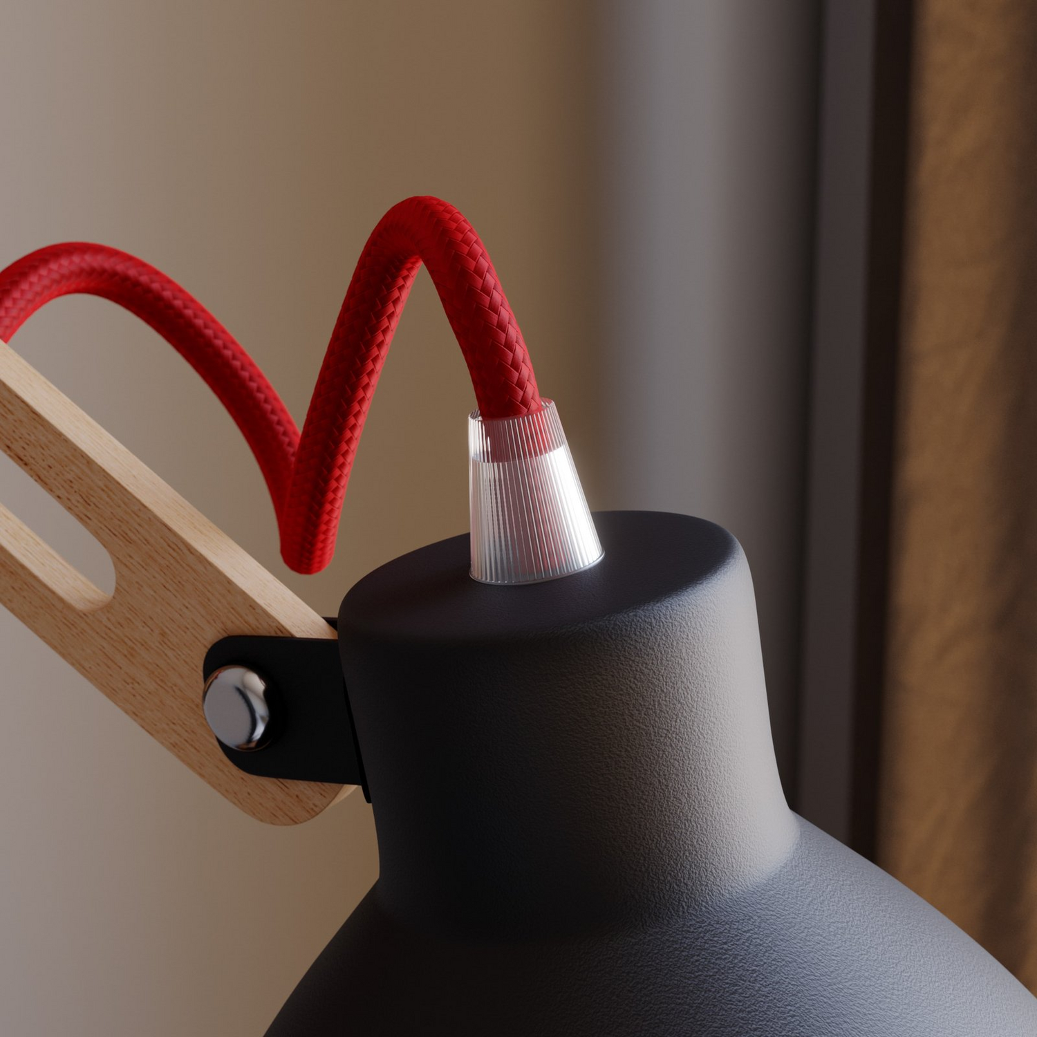 Euluna Wandleuchte Skansen Wandleuchte Leselampe Lampe Leuchte E27 Holzarm Schwa B-Ware - 5907687434577