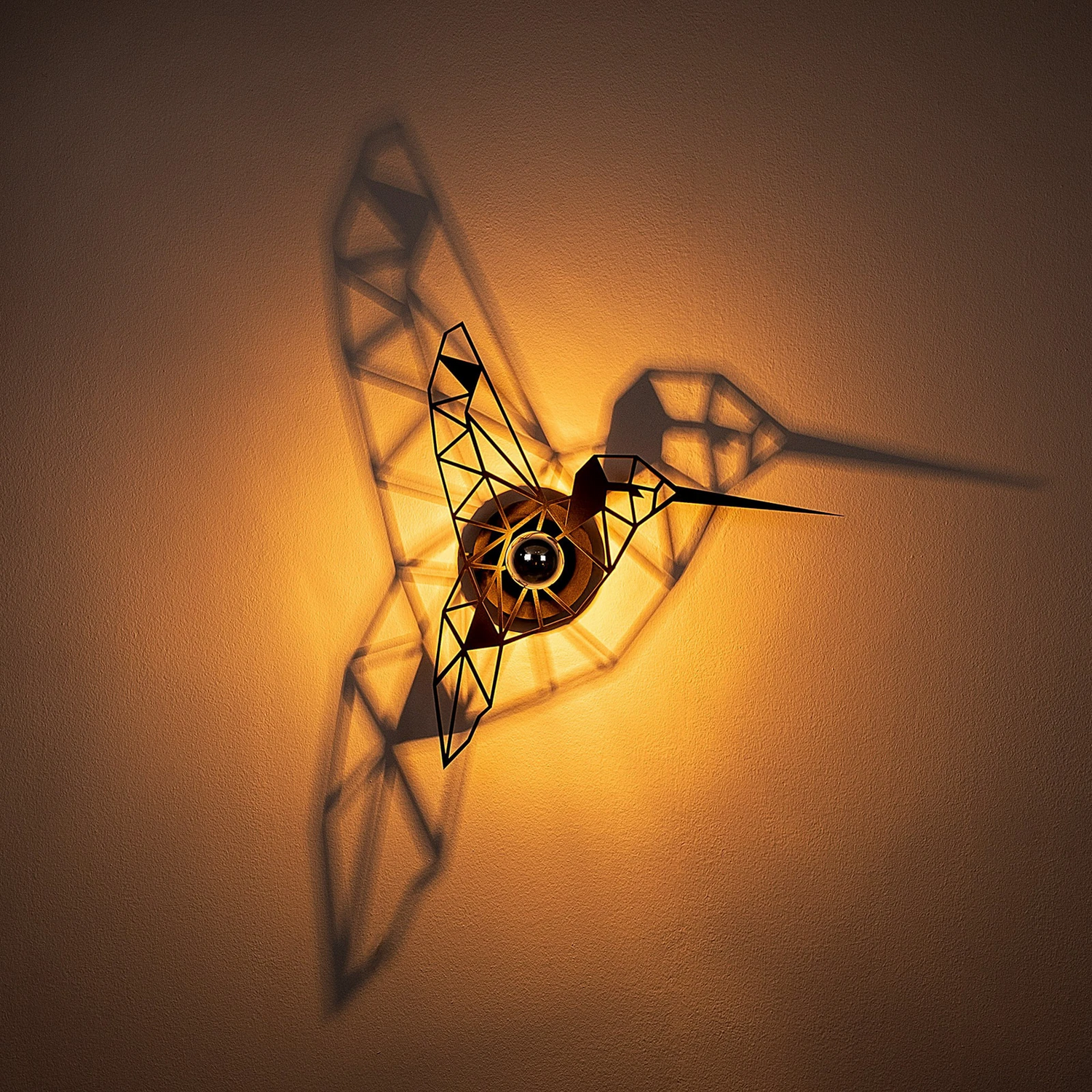 B-Ware Wandlampe W 053 Lasercut Schwarzes Vogeldesign Wandleuchte Lampe Leuchte Spot