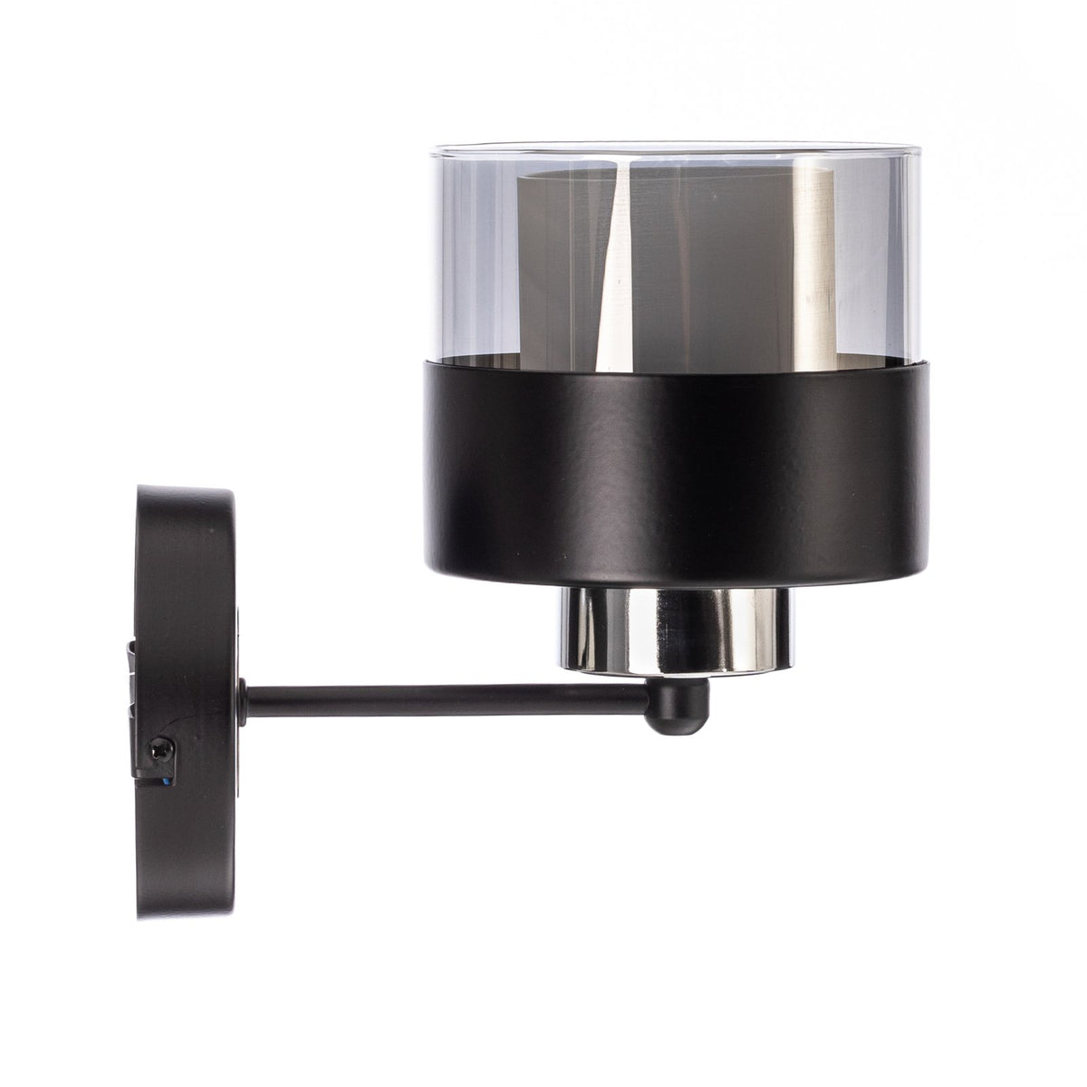 Avonni Wandleuchte AP-4288-1BSY Lampe Wandlampe Metall E27 Glas Schwarz - 8698957161800