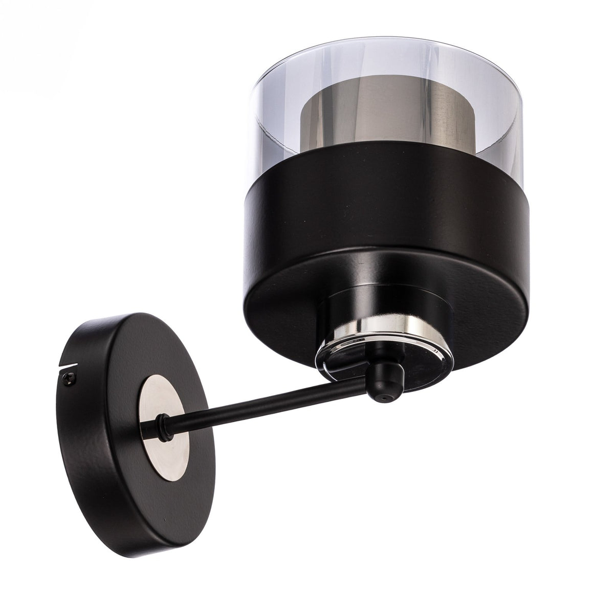 Avonni Wandleuchte AP-4288-1BSY Lampe Wandlampe Metall E27 Glas Schwarz - 8698957161800