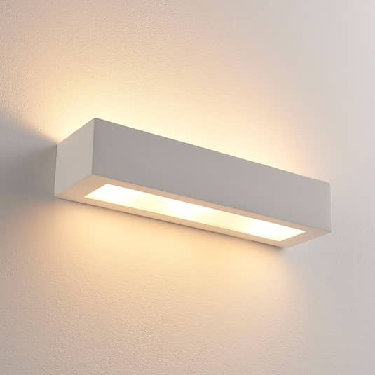 B-Ware Lindby Wandleuchte Wandlampe Arya Up Down Weiß Gips Bemalbar G9