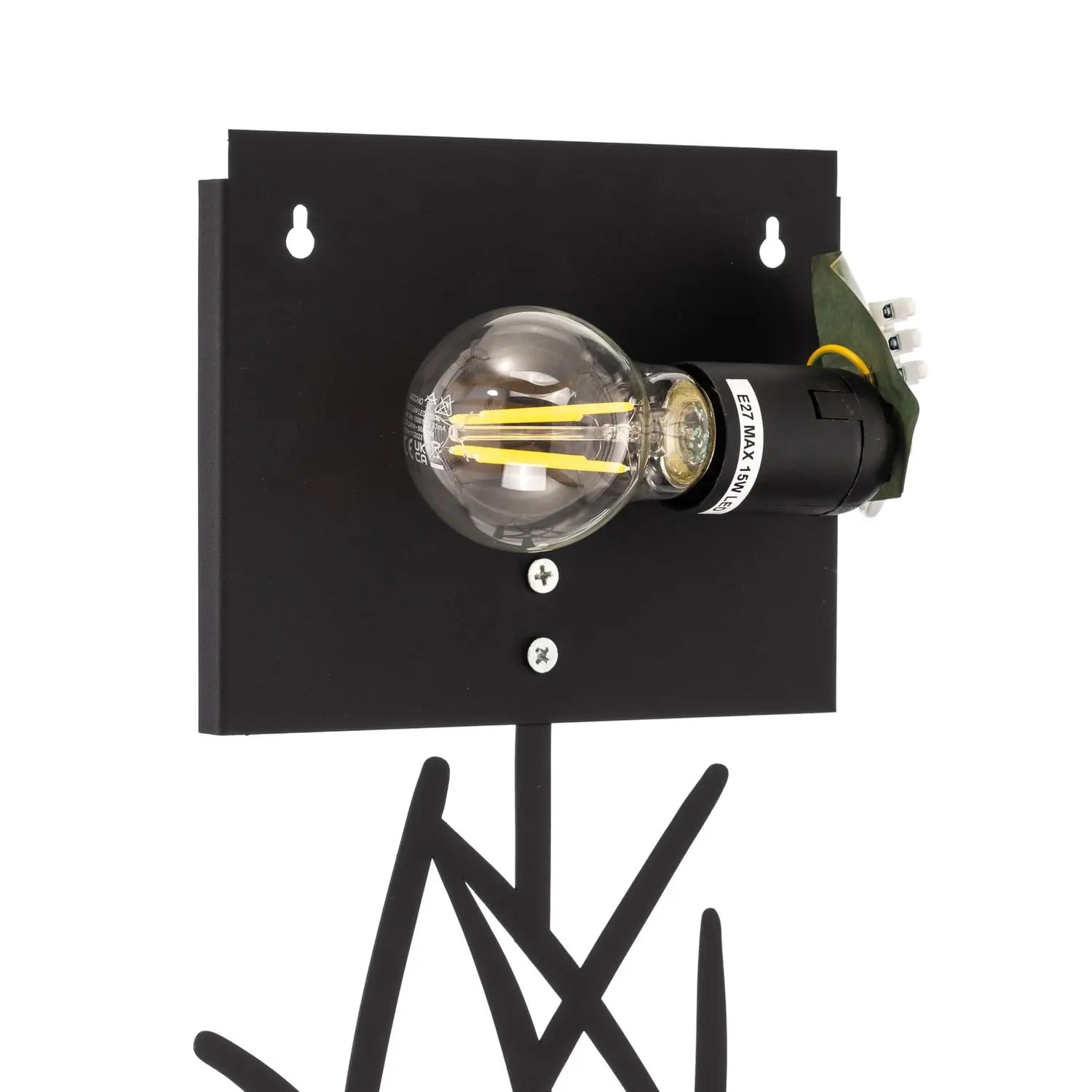 B-Ware Asaf Wandleuchte Wandlampe Stoffschirm Schwarz Leuchte Lampe Beleuchtung - 8681875580563