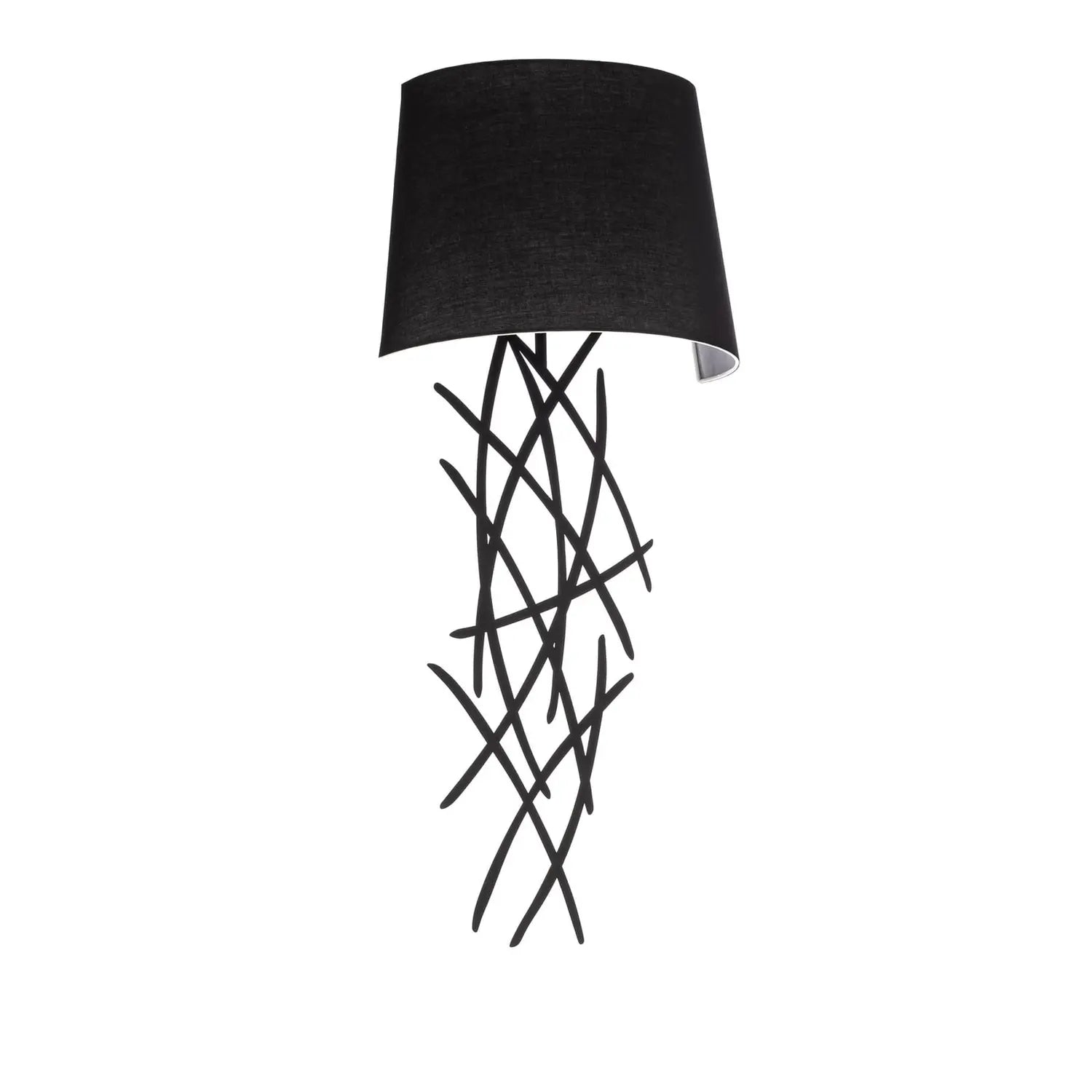 B-Ware Asaf Wandleuchte Wandlampe Stoffschirm Schwarz Leuchte Lampe Beleuchtung - 8681875580563