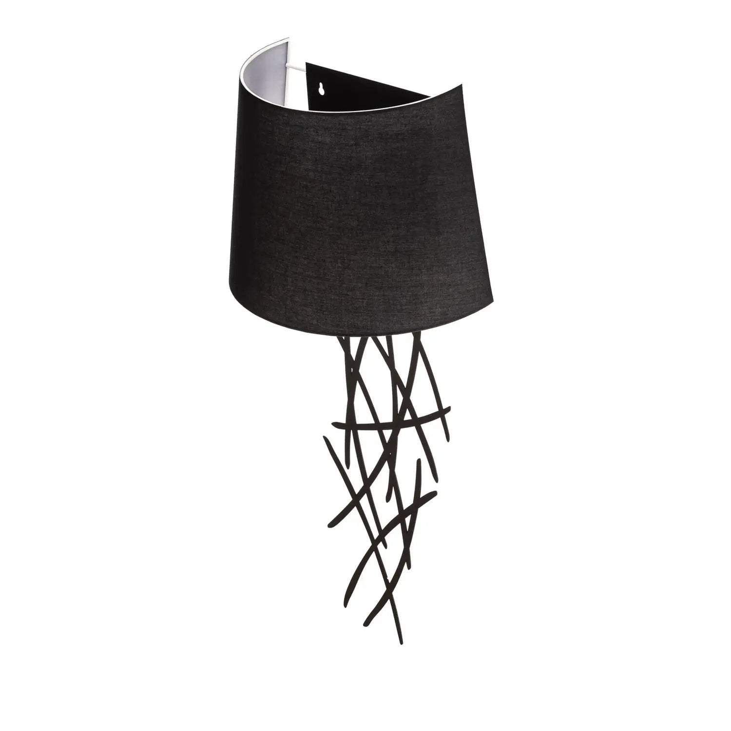 B-Ware Asaf Wandleuchte Wandlampe Stoffschirm Schwarz Leuchte Lampe Beleuchtung - 8681875580563