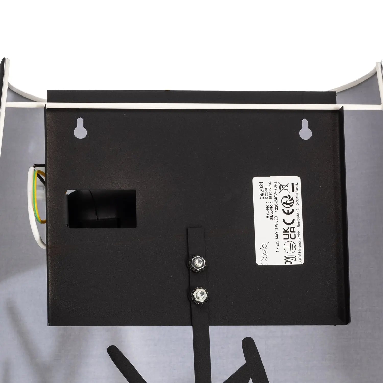 B-Ware Asaf Wandleuchte Wandlampe Stoffschirm Schwarz Leuchte Lampe Beleuchtung - 8681875580563