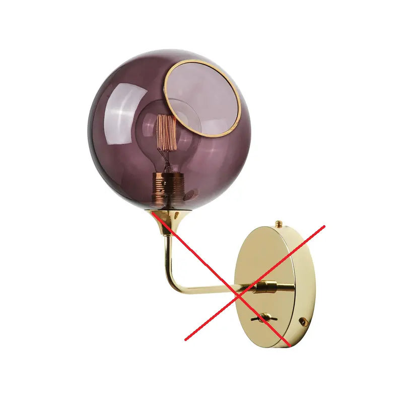 B-Ware Ballroom Wandleuchte Lampe Lila/Gold Mundgeblasen Beleuchtung Siehe Text/Foto - 5713874227354