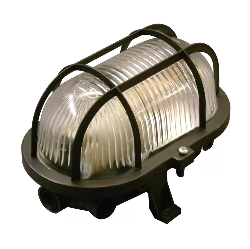 B-Ware Müller Licht Wandleuchte Basic Wandlampe Leuchte Lampe Oval Schwarz 5 Stück - 4004894032419