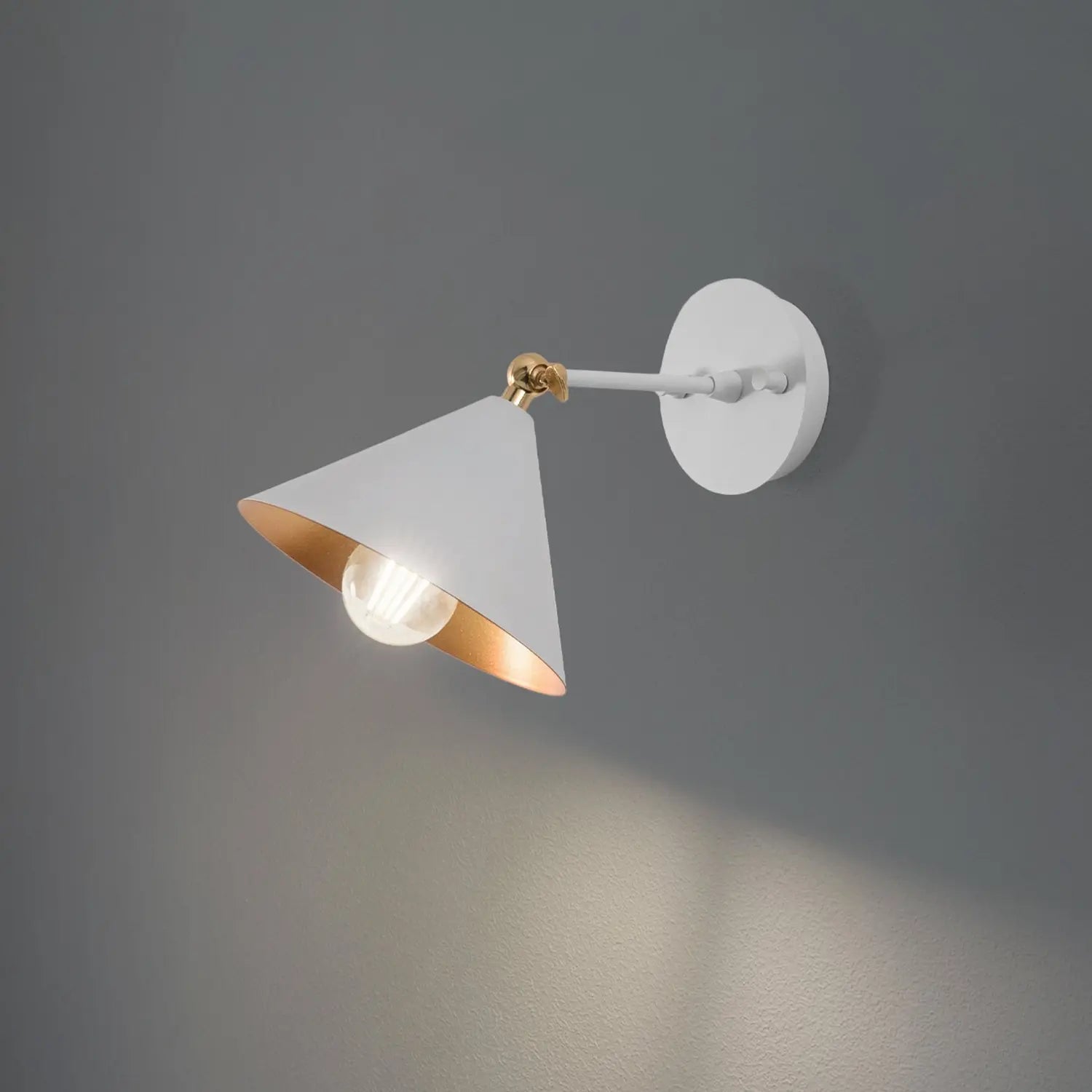 B-Ware Berceste Wandleuchte Lampe Wandlampe Weiß Gold 185 A Metall E27 Wohnzimmer - 8681875546262
