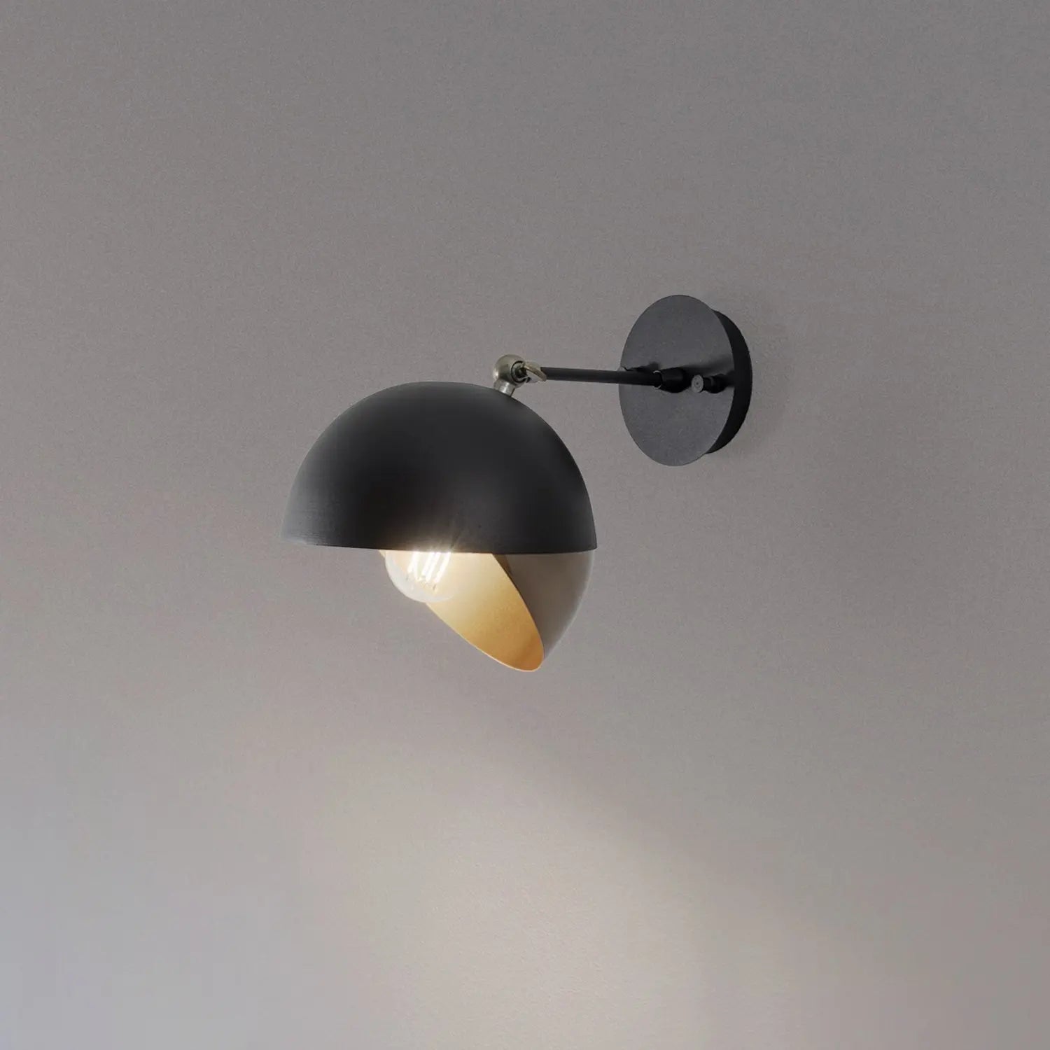 B-Ware Berceste Wandleuchte Wandlampe Lampe Schwarz Gold Metall Modell 252 A Schwenkbar - 8681875569070