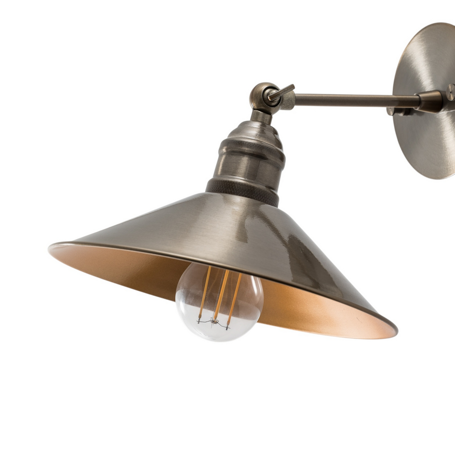 B-Ware Opviq Wandleuchte Lampe Berceste N 664 Gold Antik Eisen ø24cm E27 Led  - 8681875577389