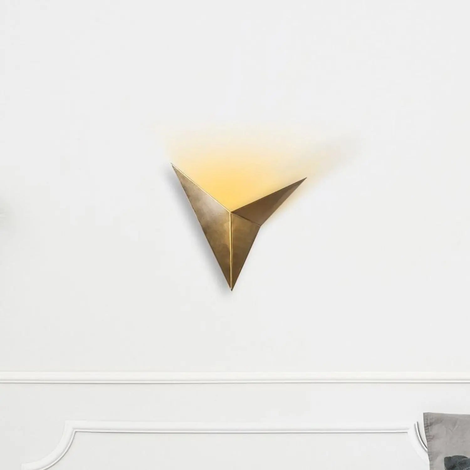 B-Ware Wandleuchte Wandlampe Bird 3203 Metall Gold Antik Dreieckig Leuchte G9 Led Lampe - 8681875944402