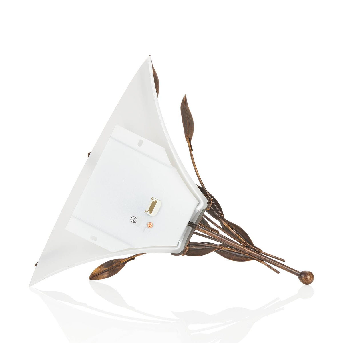 Kögl Wandleuchte CAMPANA Wandleuchte Lampe Leuchte E27 Blattdekor rostbraun weiß - 4040766151147