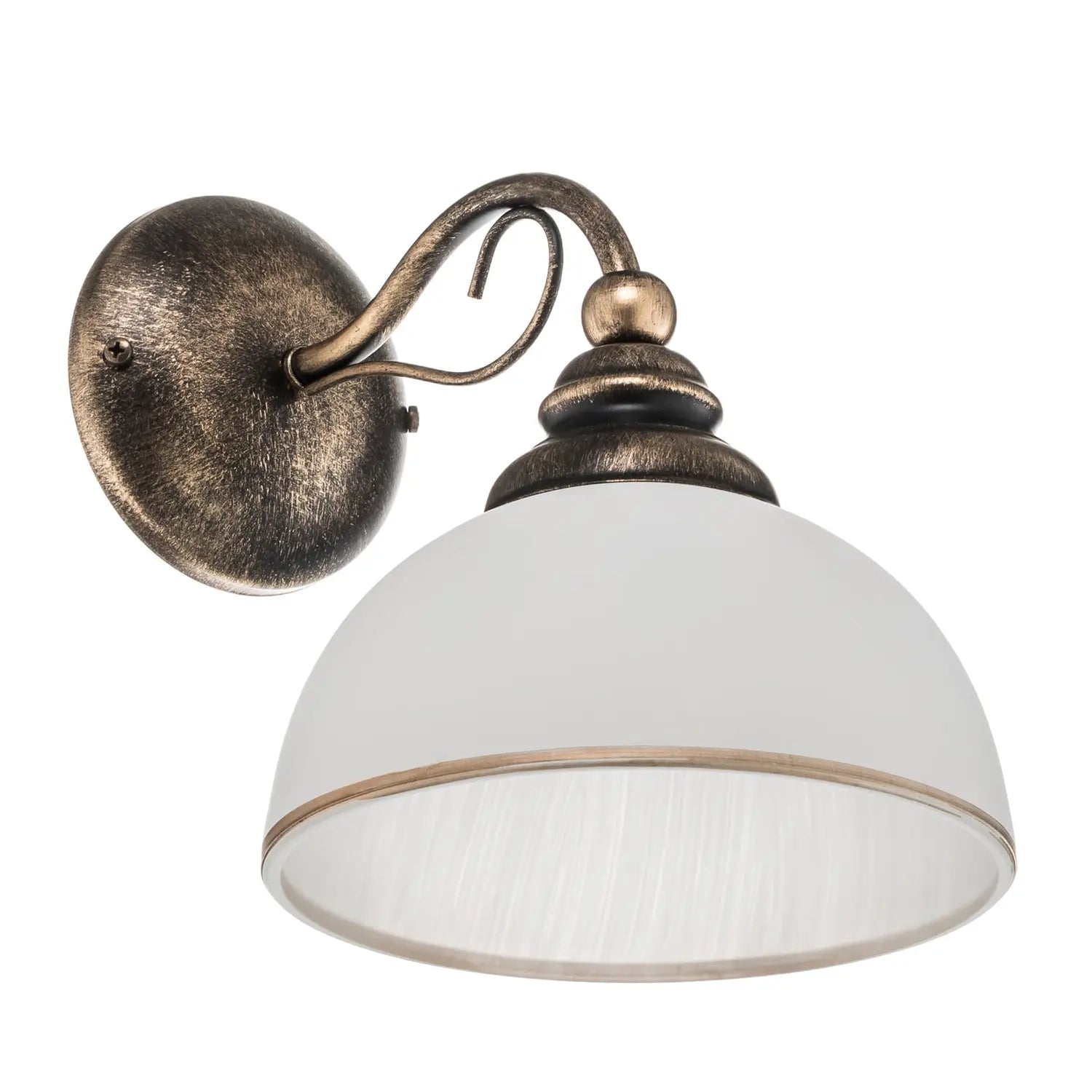B-Ware Casale Wandleuchte Wandlampe Glas Metall Altmessing Dimmbar E27 Led Leuchte - 5905962011789