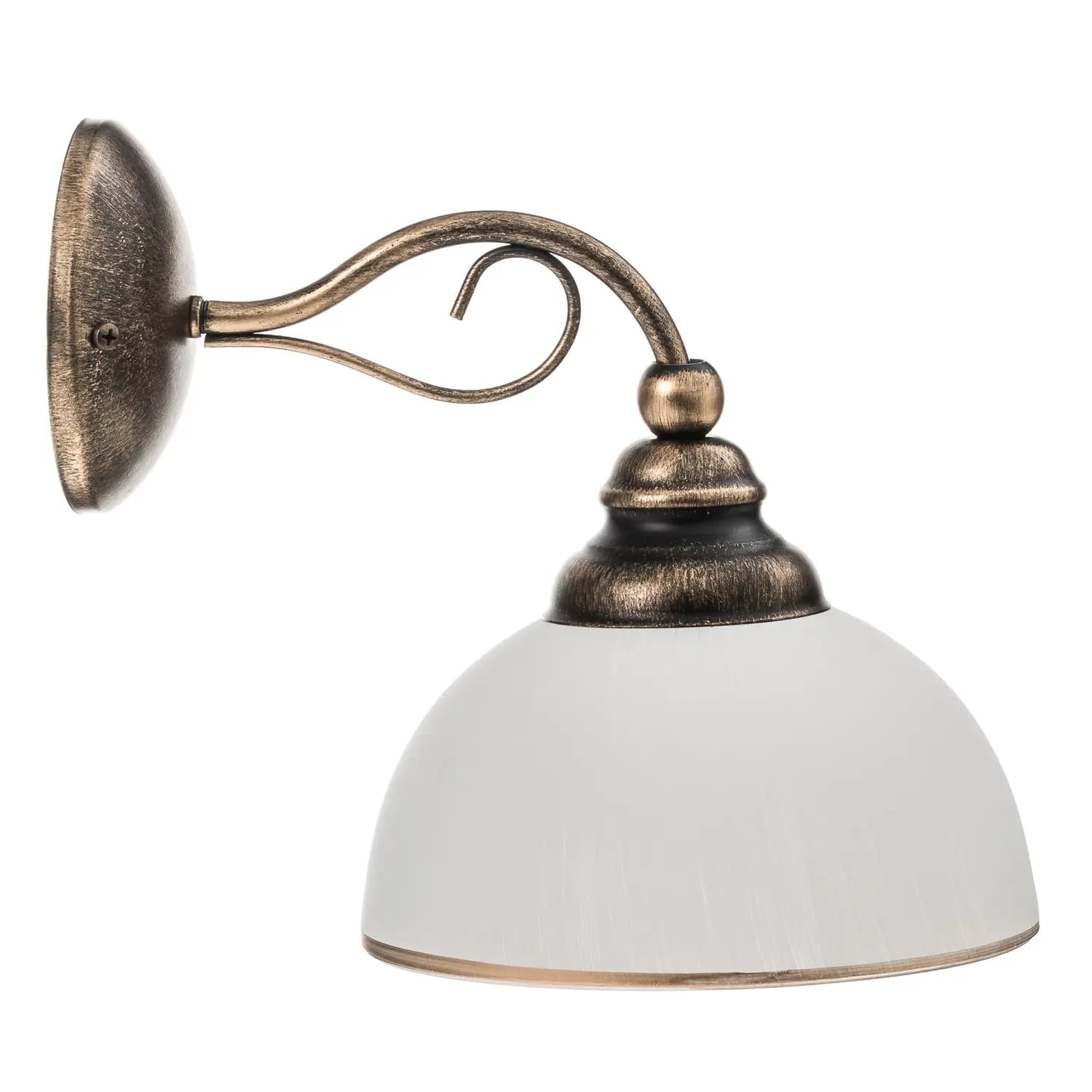 B-Ware Casale Wandleuchte Wandlampe Glas Metall Altmessing Dimmbar E27 Led Leuchte - 5905962011789