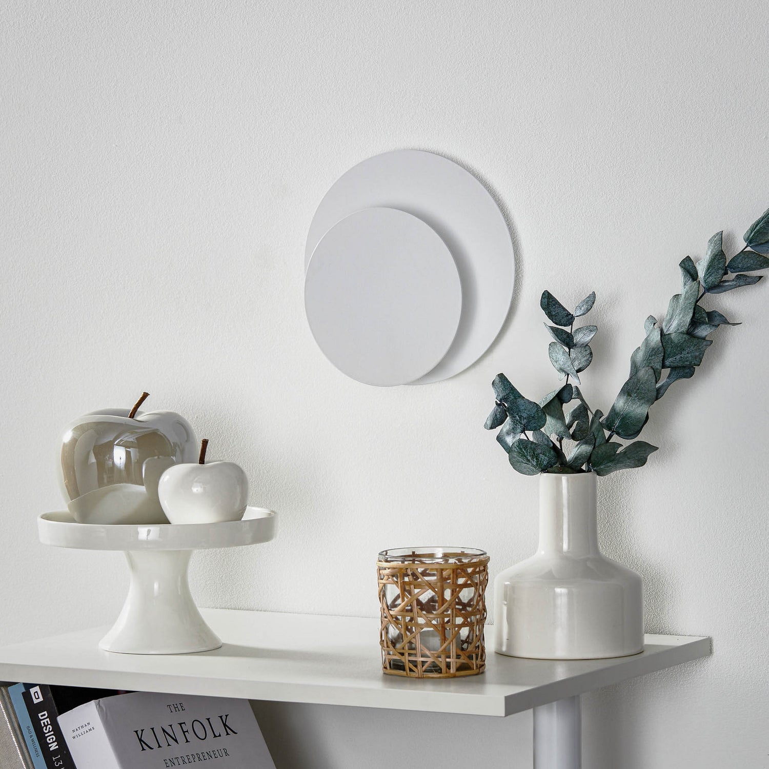 B-Ware Wandleuchte Wandlampe Circle Leuchte Lampe Rund Form Weiß Stahl Innenbeleuchtung - 5901738918443