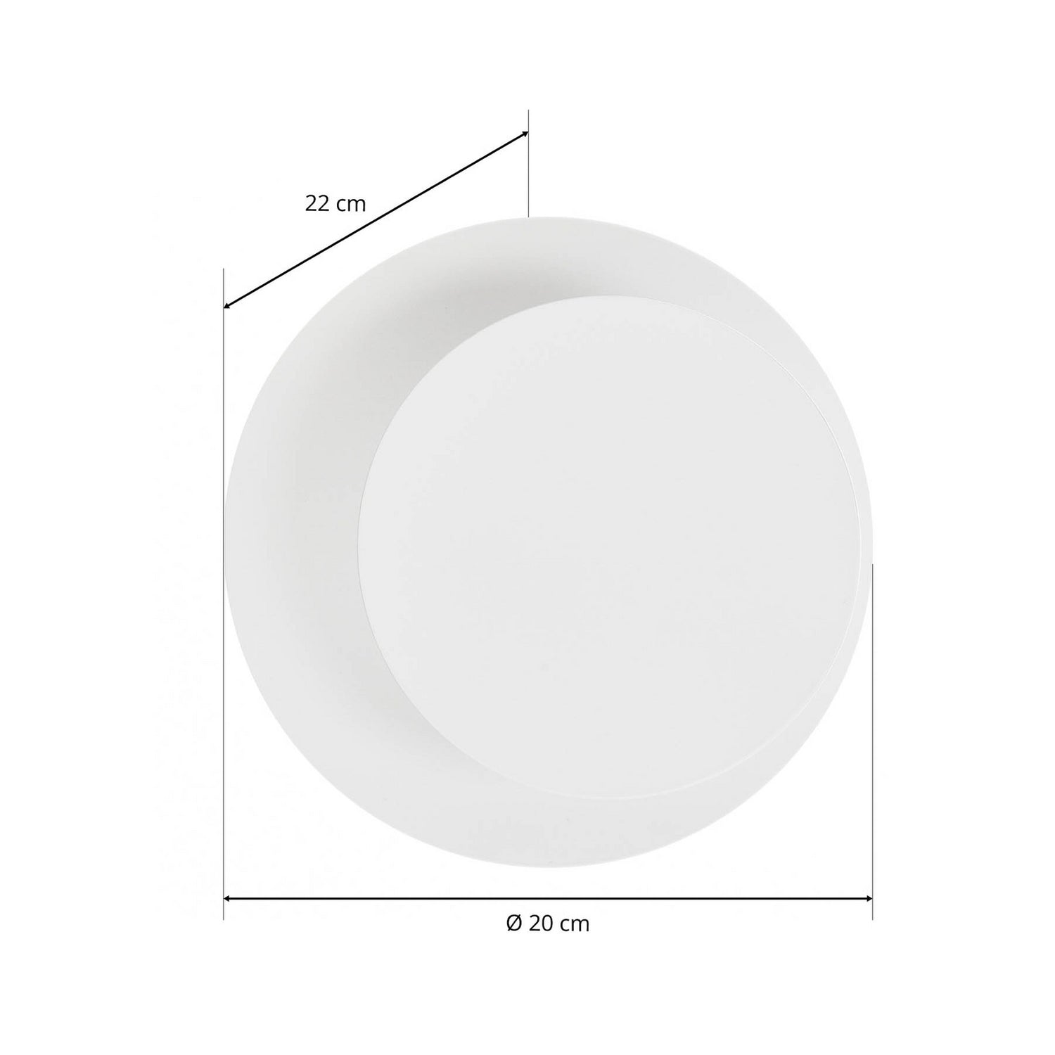 B-Ware Wandleuchte Wandlampe Circle Leuchte Lampe Rund Form Weiß Stahl Innenbeleuchtung - 5901738918443