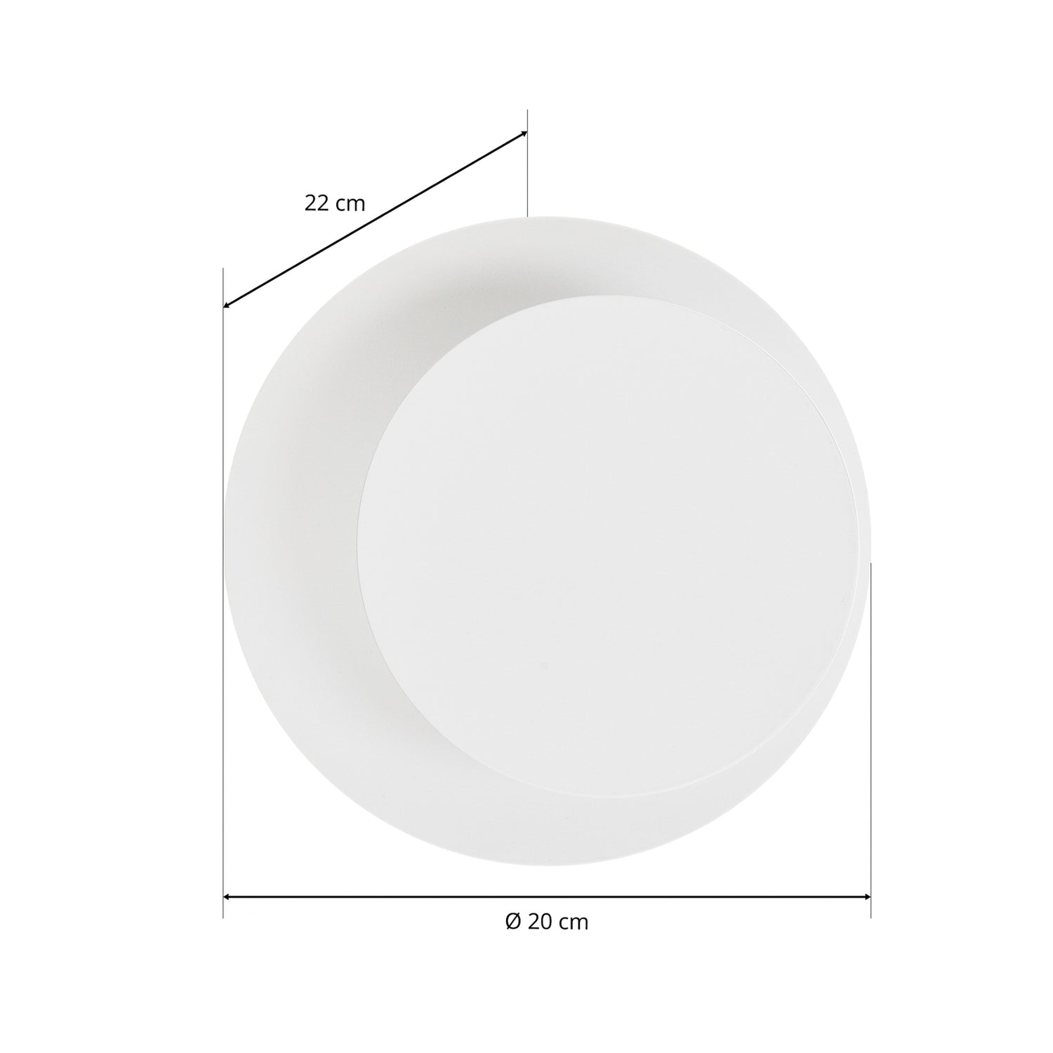 B-Ware Wandleuchte Wandlampe Circle Leuchte Lampe Rund Form Weiß Stahl Innenbeleuchtung - 5901738918443