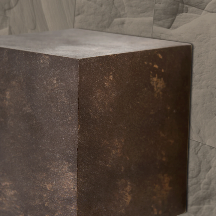 Wandleuchte Cube Lampe Wandbeleuchtung Rostbraun Höhe 7,5 Cm Keramik B-Ware - 9003090247486