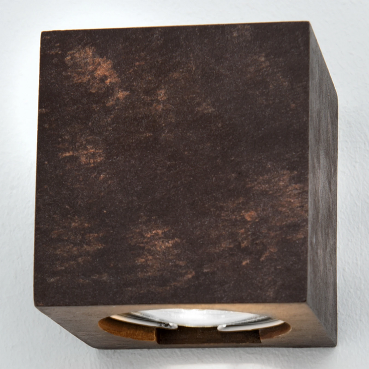 Wandleuchte Cube Lampe Wandbeleuchtung Rostbraun Höhe 7,5 Cm Keramik B-Ware - 9003090247486