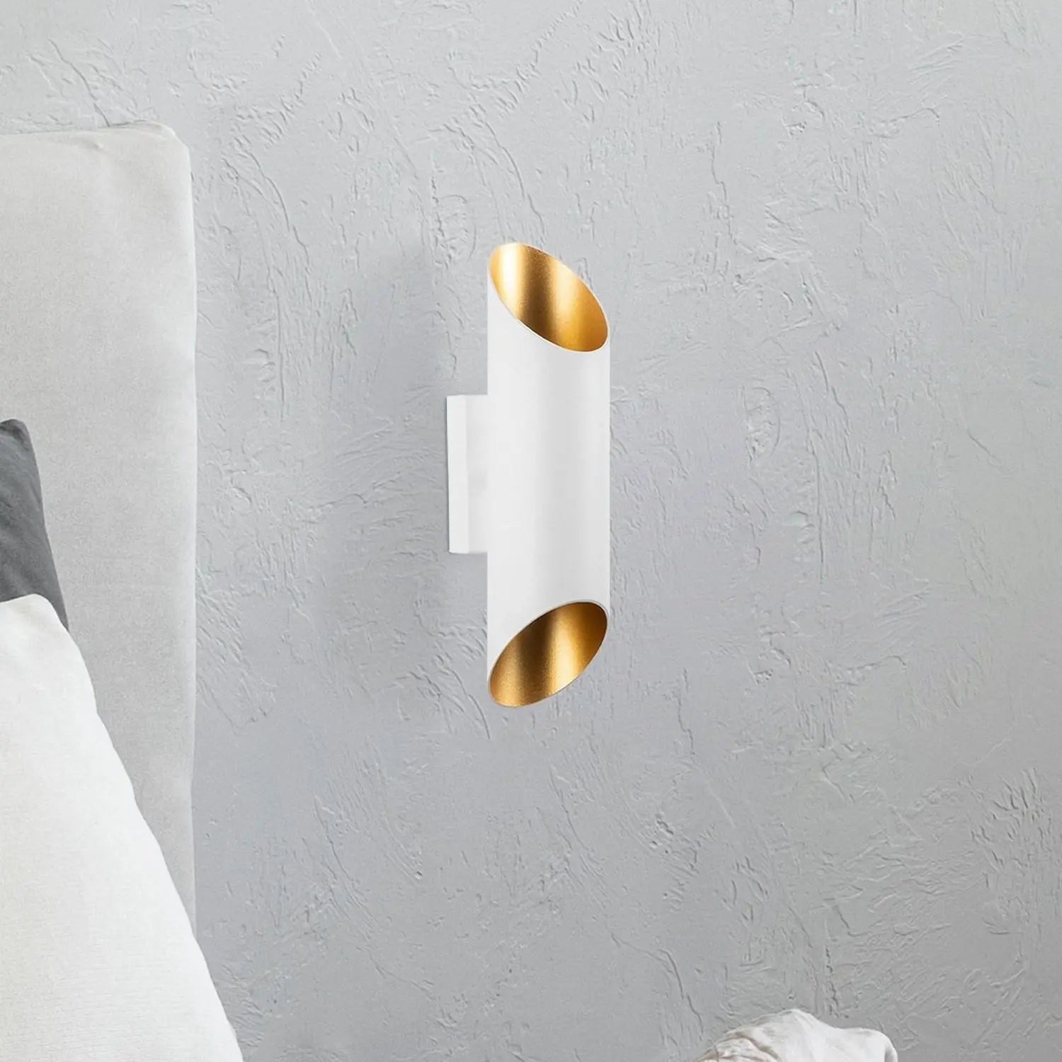 B-Ware Wandleuchte Wandlampe Cut Weiß Metall Leuchte Lampe Up Down Höhe 30 Cm - 8683342590815