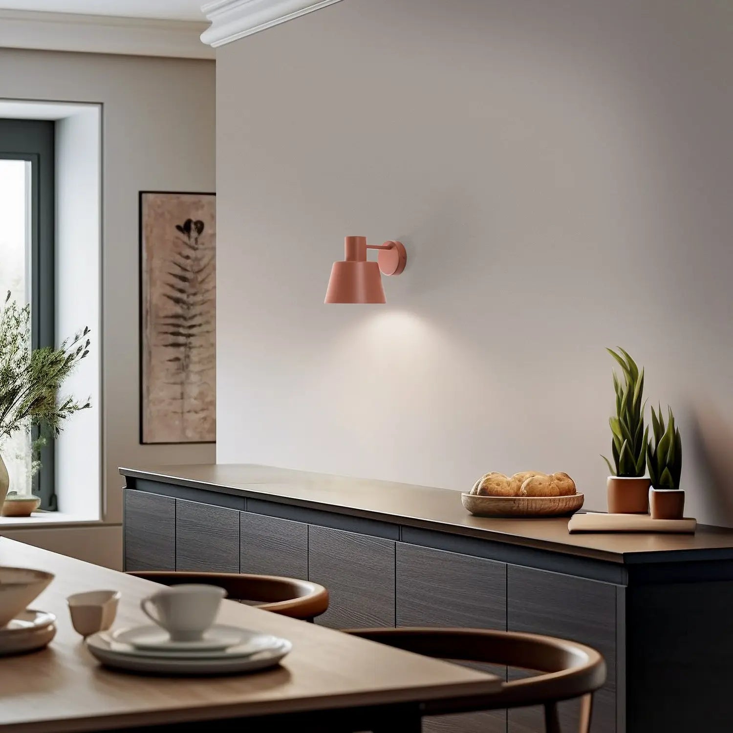 B-Ware Dunka Wandleuchte Lampe Wandlampe Ziegelrot 1 Flammig Stahl Höhe 17 Cm - 5902846810469