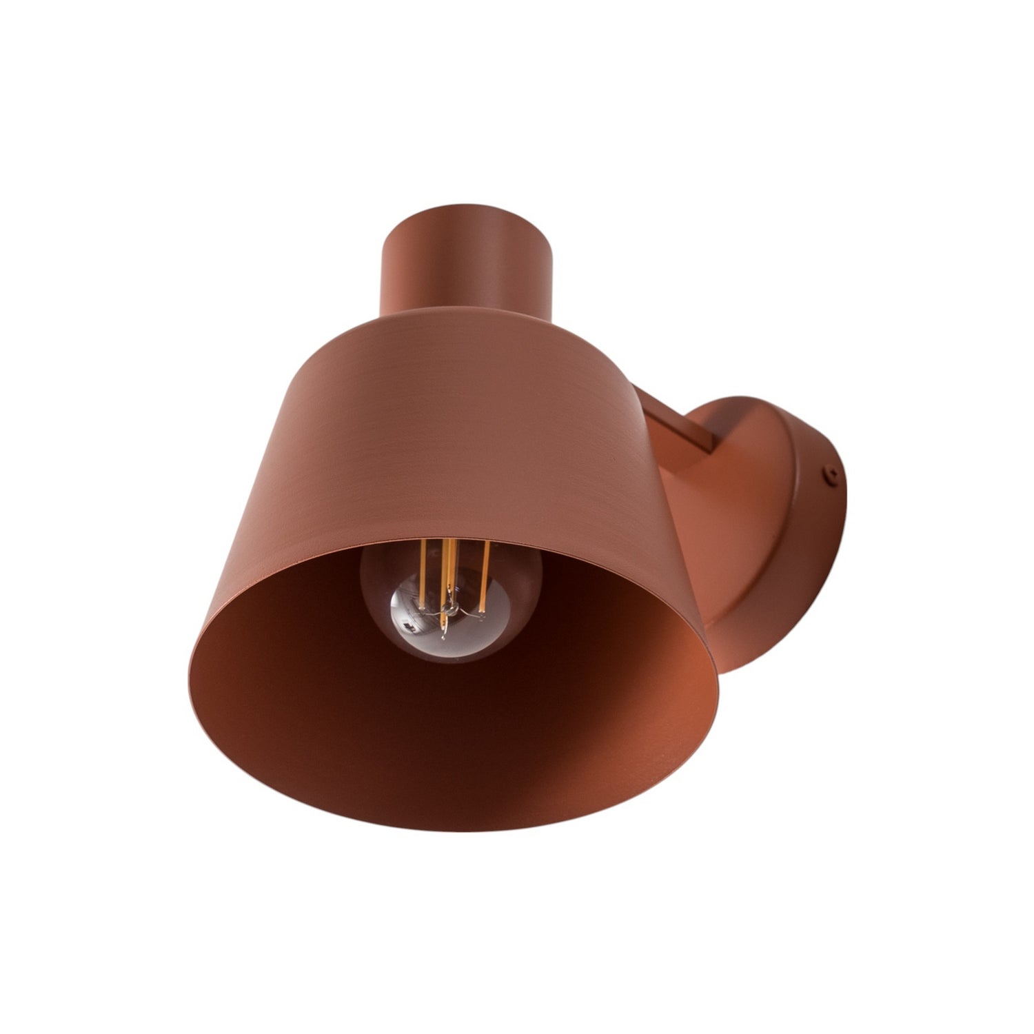 B-Ware Dunka Wandleuchte Lampe Wandlampe Ziegelrot 1 Flammig Stahl Höhe 17 Cm - 5902846810469