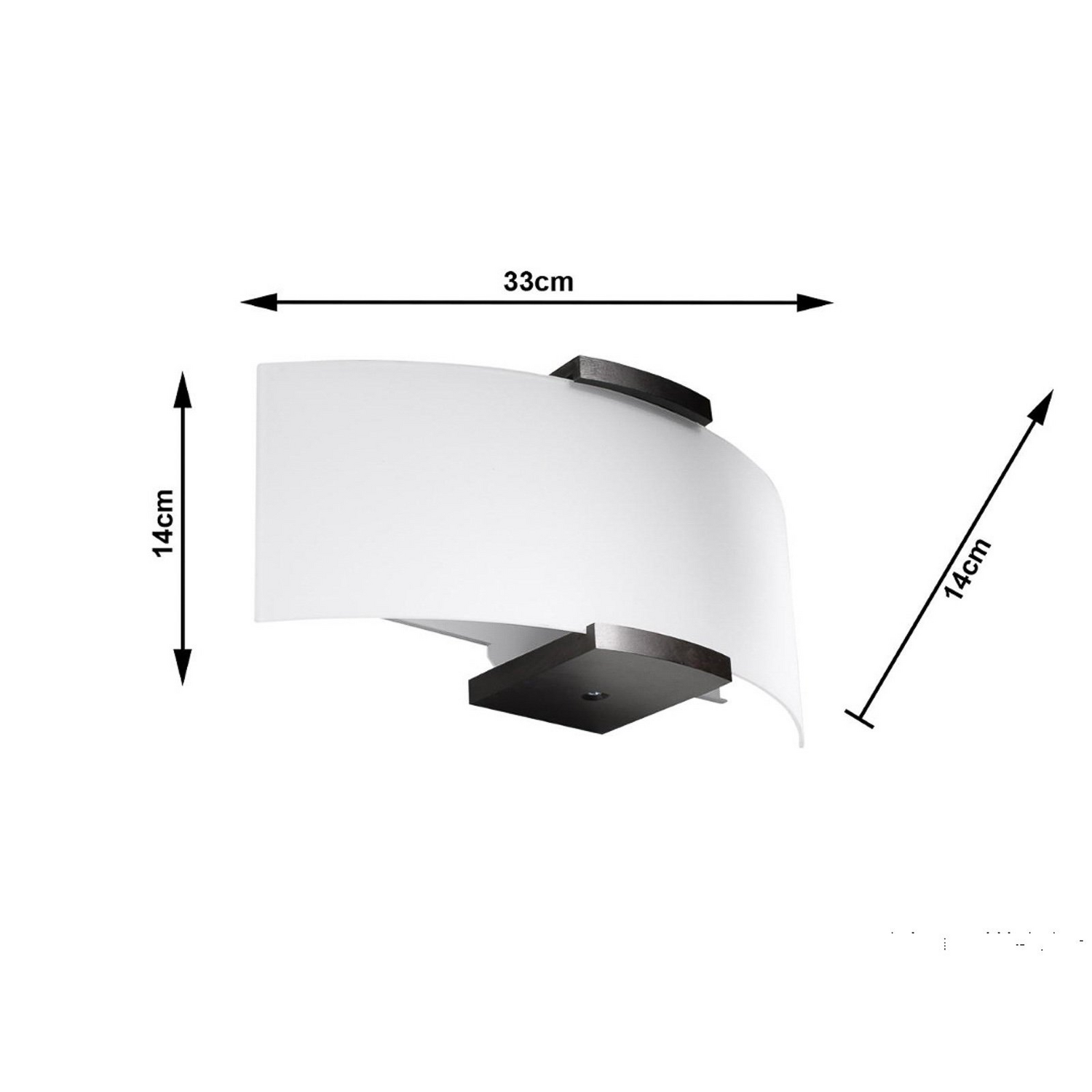 Euluna Wandleuchte Fana Glas Und Wenge Holz Wandlampe Lampe Leuchte Spot Licht B-Ware - 4251911790719