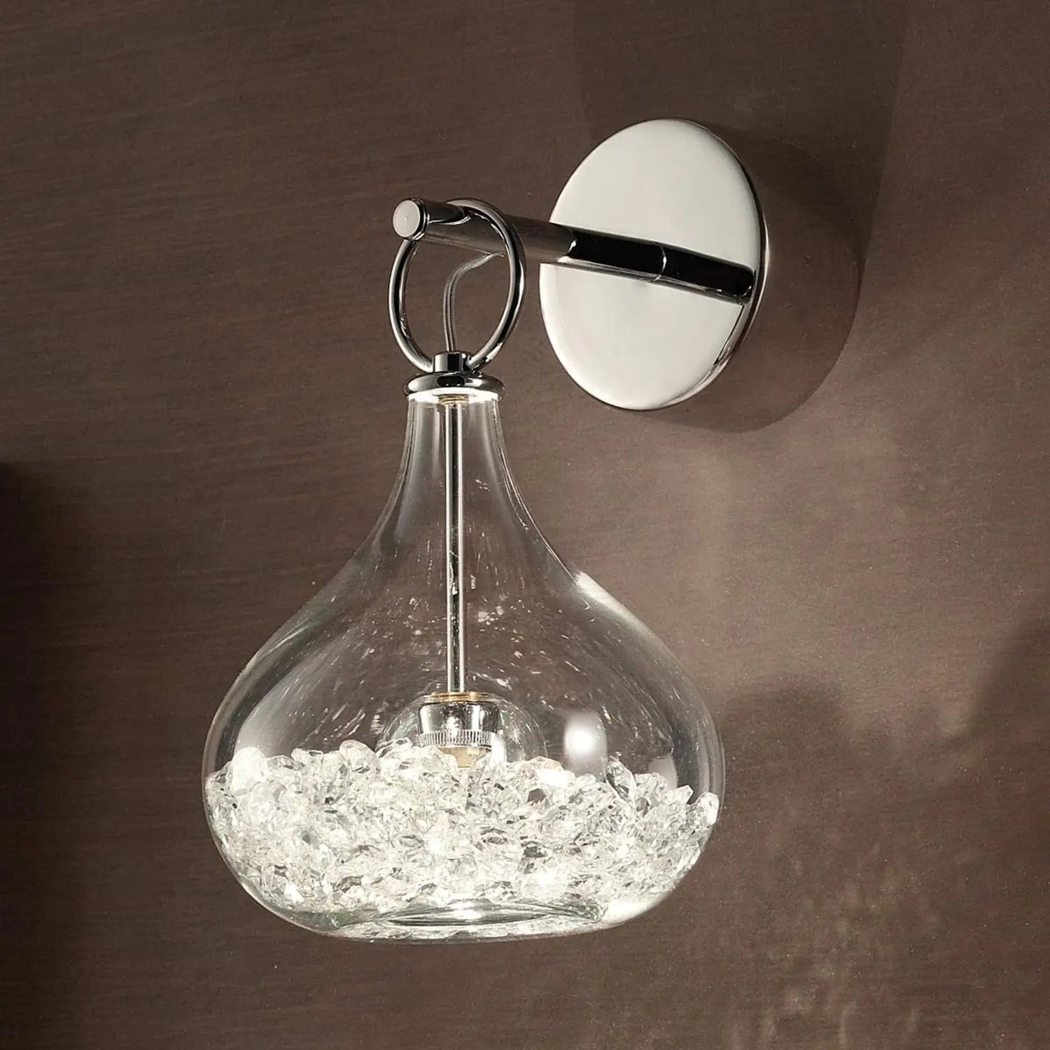 B-Ware Sil Lux Wandleuchte Wandlampe Graal Transparent Chrom Glas Kristall Einflammig - 8510434000009