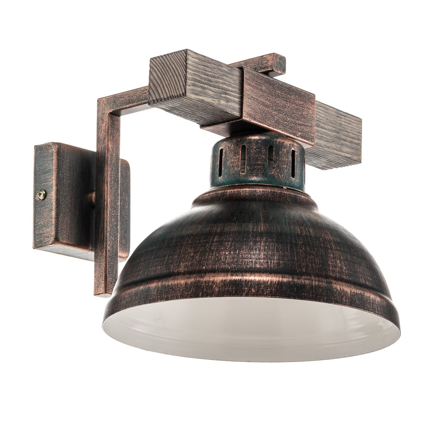 B-Ware Hakon Wandleuchte Lampe Wandlampe Rostbraun Holz Natur E27 Austauschbar Dimmbar - 5907565990553