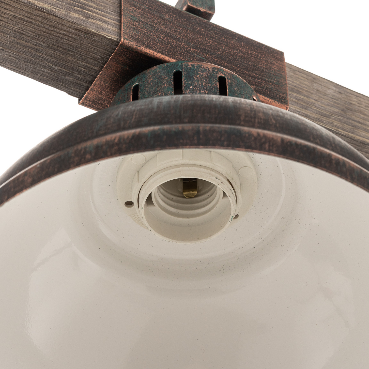 B-Ware Hakon Wandleuchte Lampe Wandlampe Rostbraun Holz Natur E27 Austauschbar Dimmbar - 5907565990553